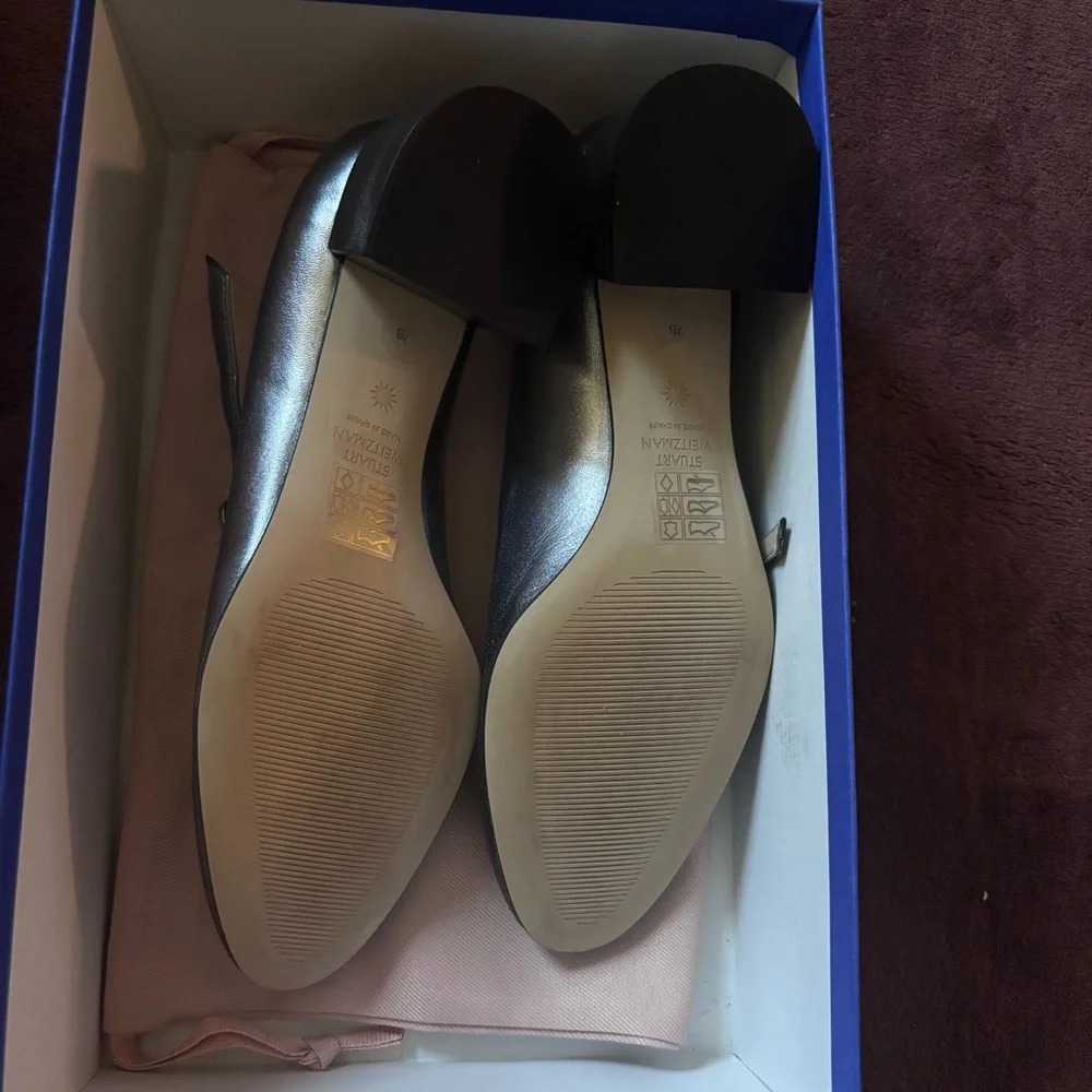 Stuart Weitzman Gabby Mary Jane Pump in Silver Color - Picture 6 of 6